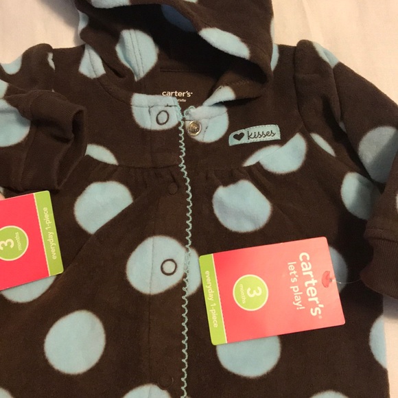 Matching Sets New Carters Baby Girl Fleece Sleepers Jumpsuit 3m